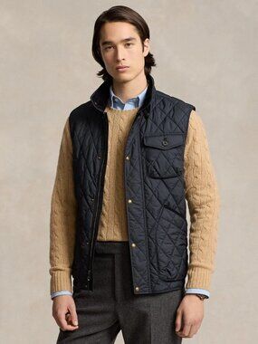 New Polo Ralph Lauren Men's The Beaton Quilted Utility Vest Size Large